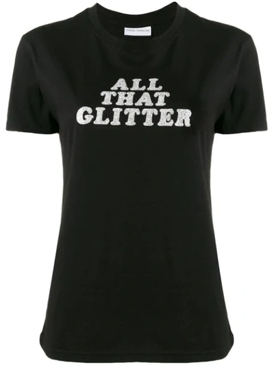 Chiara Ferragni All That Glitters T-shirt In Black