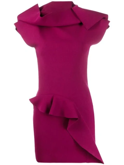 Rick Owens Ruffle Trim Knitted Top In Pink