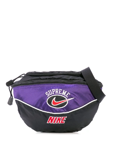 Supreme X Nike Logo Print Belt Bag In Black