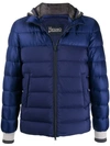 Herno Padded Hooded Coat In Blue