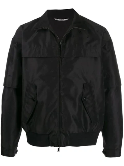 Valentino Bomber Jacket In 538 Blu Nuit