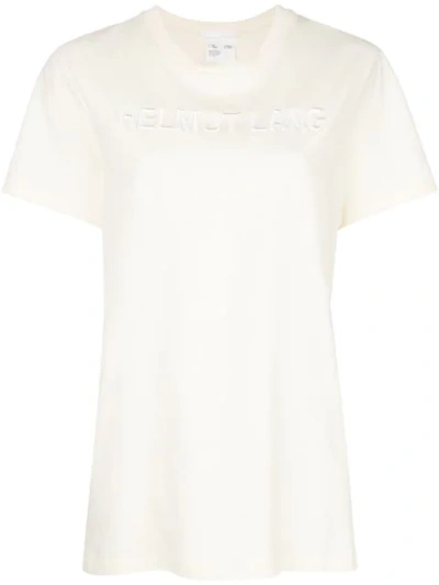 Helmut Lang Embroidered Logo T-shirt In White