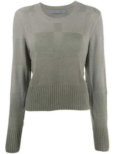 Raquel Allegra Panelled Knit Jumper In Green