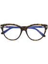Tom Ford Ft5618b Round-frame Glasses In Brown