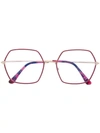 Tom Ford Ft5615b Hexagonal-frame Glasses In Pink