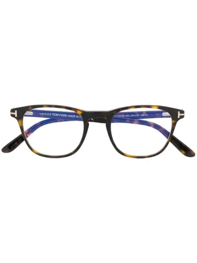 Tom Ford Ft5625b Soft Square-frame Glasses In Brown
