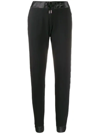 Plein Sport Logo Stripe Track Trousers In Black