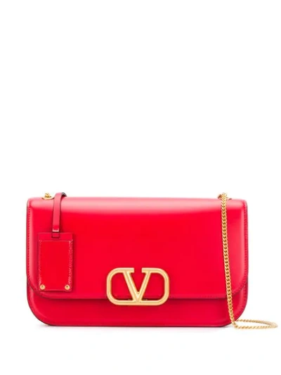 Valentino Garavani Vlogo Shoulder Bag In Red