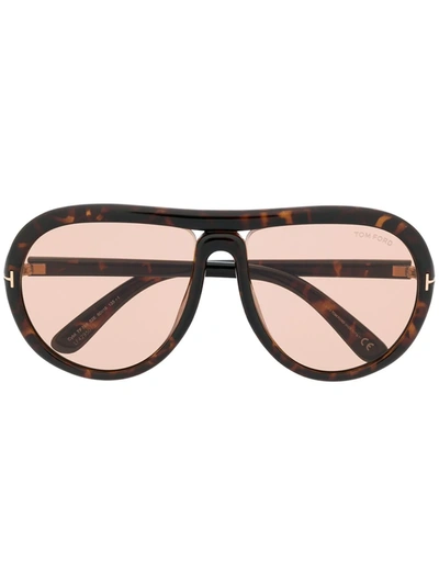 Tom Ford Aviator-frame Sunglasses In Brown