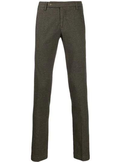 Entre Amis Slim-fit Trousers In Brown