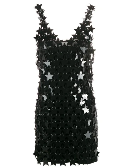 Paco Rabanne Star-chainmail Mini Dress In Black