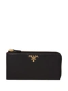 Prada Zip-around Continental Wallet In Black