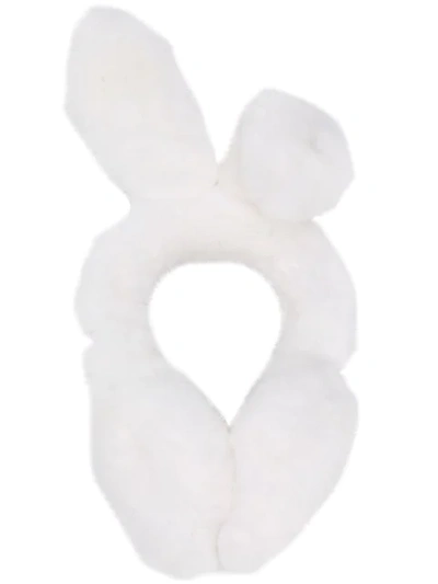 Liska Rabbit Ear Muffs In White