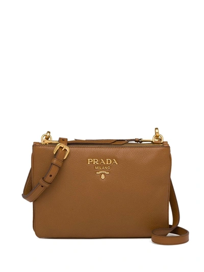 Prada Pouch Shoulder Bag In Brown