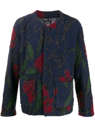 Engineered Garments Knit Appliqué Blazer In Blue