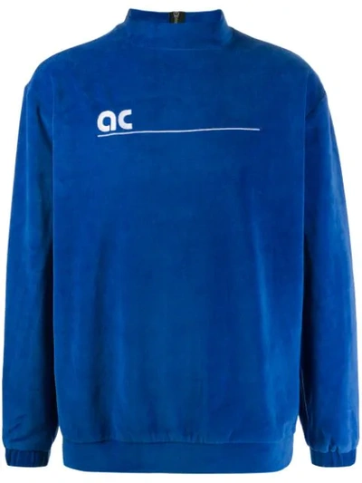 Applecore Sweatshirt Mit Logo-stickerei In Blue