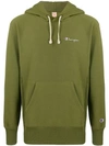 Champion Logo Jersey Hoody In Green