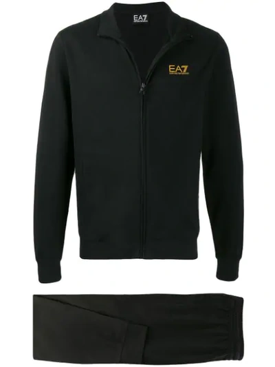Ea7 Two-piece Tracksuit In Black