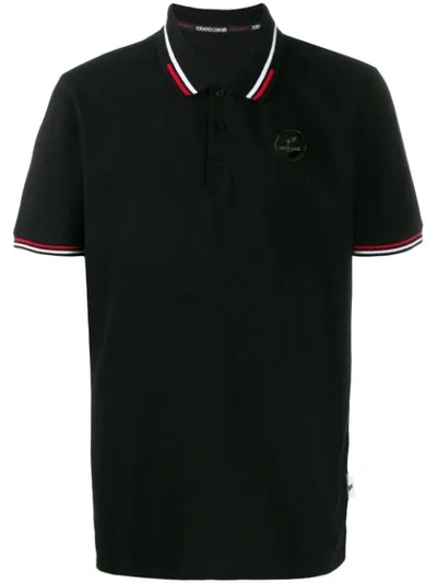 Roberto Cavalli Logo Patch Polo Shirt In 05051
