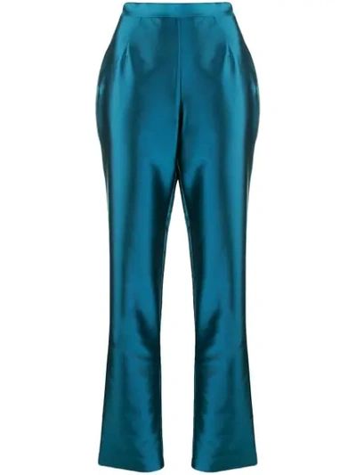 L'autre Chose Shantung Trousers In Blue