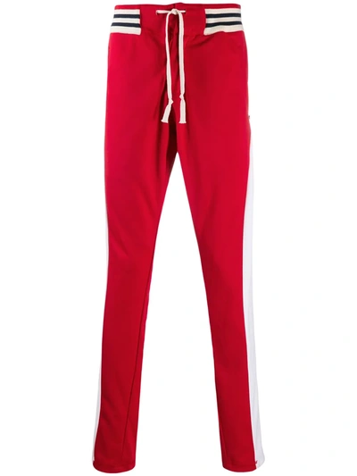 Greg Lauren Panelled Track Pants In Red