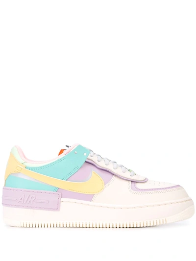 Nike Air Force 1 Colour-block Sneakers In White