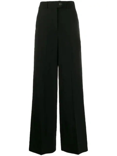 Zanini High-rise Wide-leg Trousers In Black