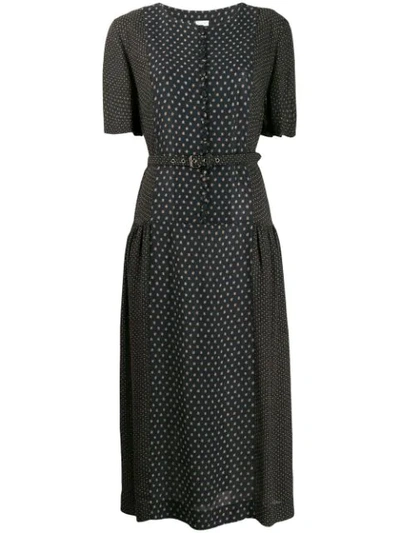 Zanini Panelled Midi Dress In Black