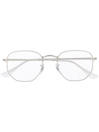 Ray Ban Angular Glasses In Metallic