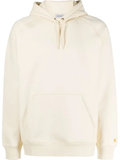 Carhartt Embroidered Logo Hoodie In Neutrals
