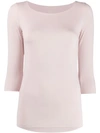 Majestic Stretch Jersey Top In Pink