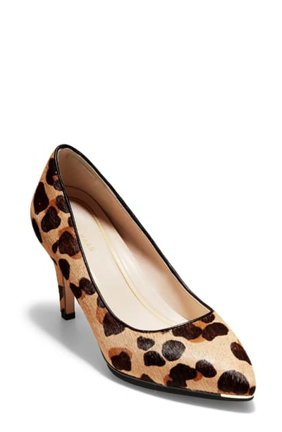 Cole Haan Grand Ambition Leopard-print Calf Hair Pumps In Jaguar