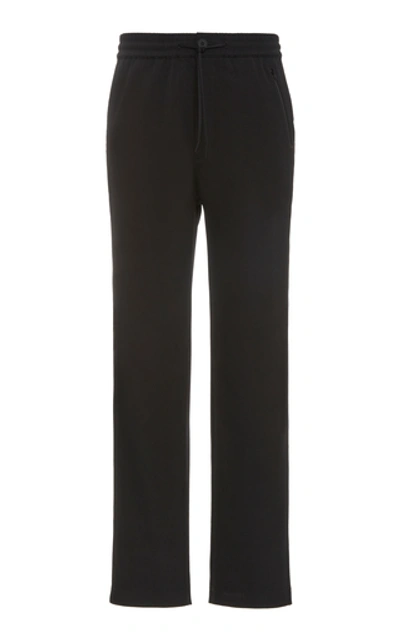 Y-3 Wool-blend Straight-leg Pants In Black