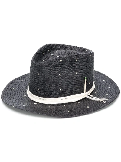 Nick Fouquet Rain Dog Ribbon-trimmed Straw Hat In Schwarz