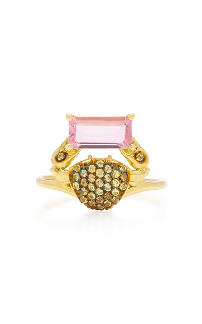 Daniela Villegas Women's Cosquilleo 18k Gold; Tourmaline And Sapphire Ring In Pink