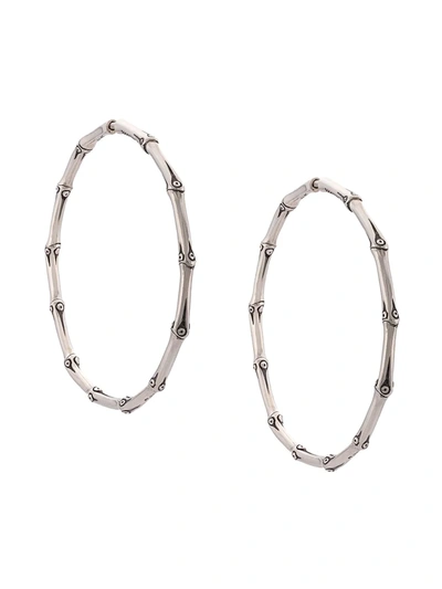 John Hardy Women's Bamboo Sterling Silver Large Hoop Earrings/2"