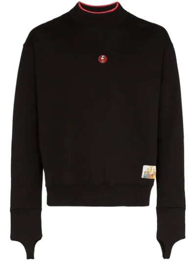 Boramy Viguier Stand-collar Logo Patch Sweatshirt In Black