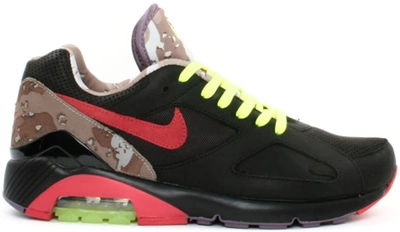 Pre-owned Nike  Air Max 180 Opium In Dark Plum/comet Red-black