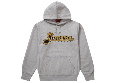 Pre-owned Supreme  Sequin Viper Hooded Sweatshirt Heather Grey