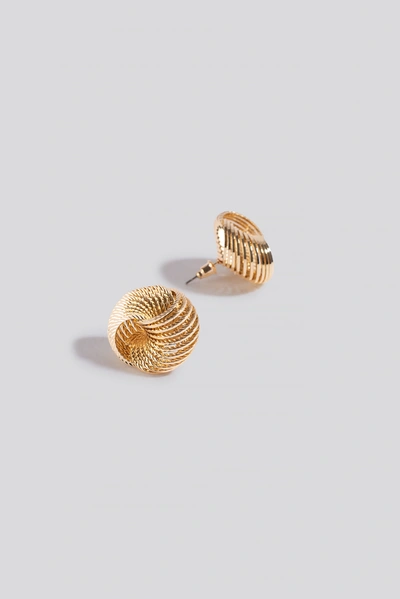 Na-kd Round Spiral Earrings Gold