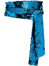 Attico Embellished Waist Belt In Blue