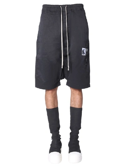 Rick Owens Drkshdw Patch Shorts In Black