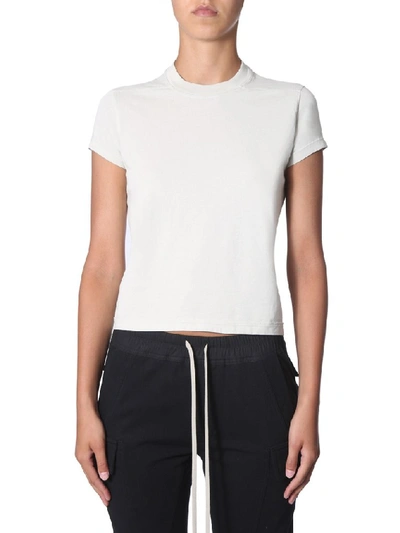 Rick Owens Drkshdw Ribbed Round Neck T In White