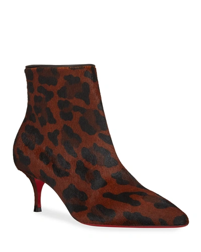 Christian Louboutin So Kate Booty 55 Leopard Ankle Boots