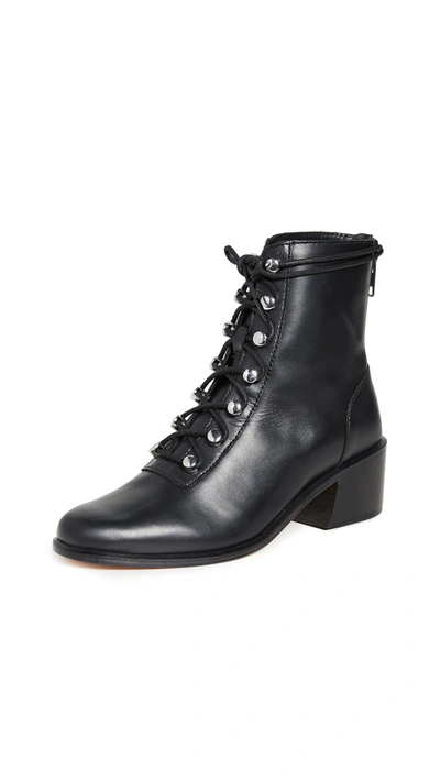 Free People Eberly Lace-up Bootie In Black