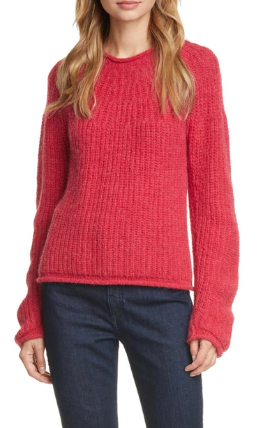 Rag & Bone Joseph Crewneck Pullover Sweater In Radish Pink