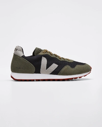 Veja Suede And Mesh Runner Sneakers, Olive