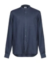 Aspesi Linen Shirt In Slate Blue