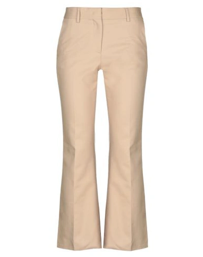 Msgm Casual Pants In Beige