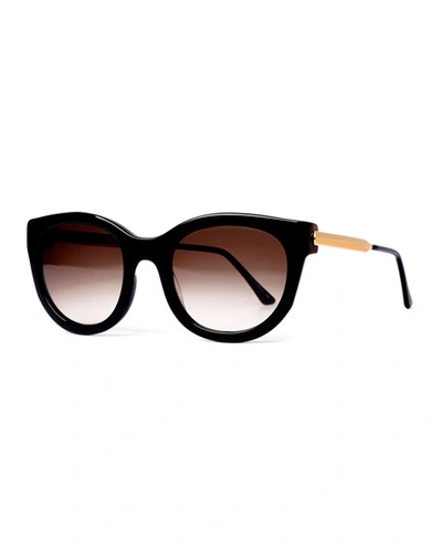 Thierry Lasry Lively Limited Edition Vintage-pattern Square Sunglasses, Black